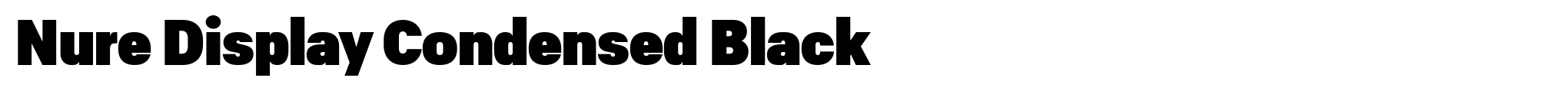 Nure Display Condensed Black image